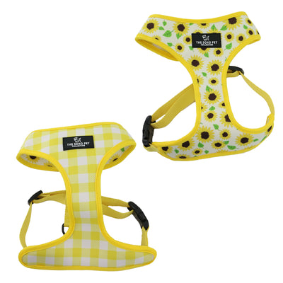 Ancol Sunflower/Yellow Check Reversible Harness Large